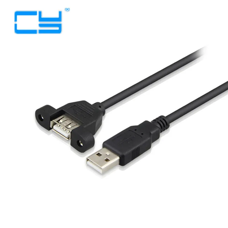 Buy 0.5m Screw lock panel Mount USB 2.0 Type A male to