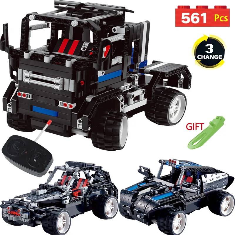 

Technic Transformtion Series Bricks Vehicle Truck Offroad SUV Radio Remote Control Machine Car Blocks DIY Toys For Children