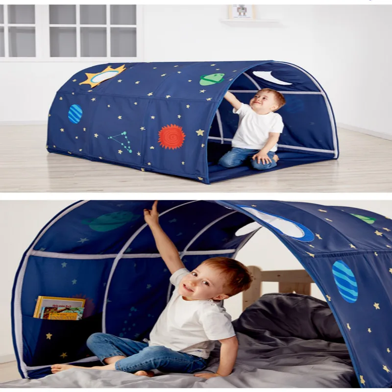 Tienda de campaña portátil para niños para jugar a la casa para niños plegable pequeña tienda de Decoración de casa, túnel de arrastre, pelota, piscina, tienda de campaña - 2