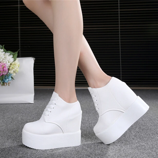 MIUBU/обувь на танкетке и высоком каблуке Zapatos Mujer Женская парусиновая обувь
