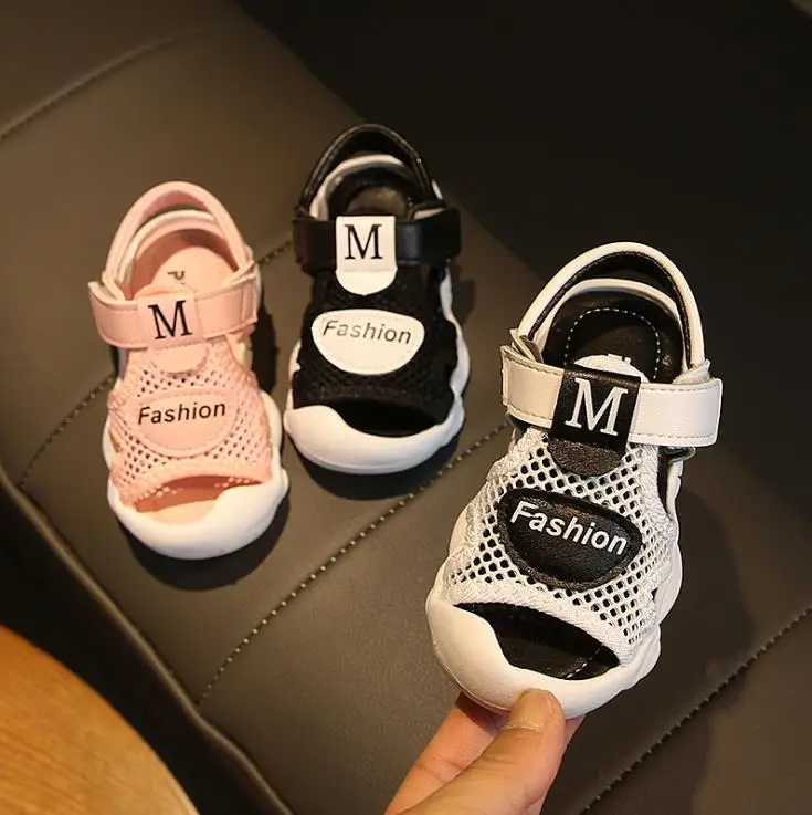 

Summer Baby boy girl beach sandals kid boy girls infant toddler net sandals 3colors 15-19 0-2years 177 TX09