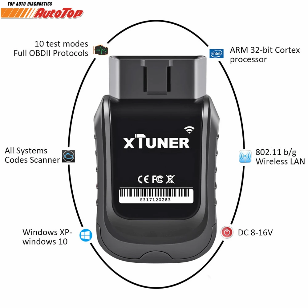 XTUNER E3 Easydiag V10.9 wifi полная система Автомобильный сканер ABS SRS подушка безопасности диагностический инструмент Win10 планшет OBD2 EOBD код считыватель сканер