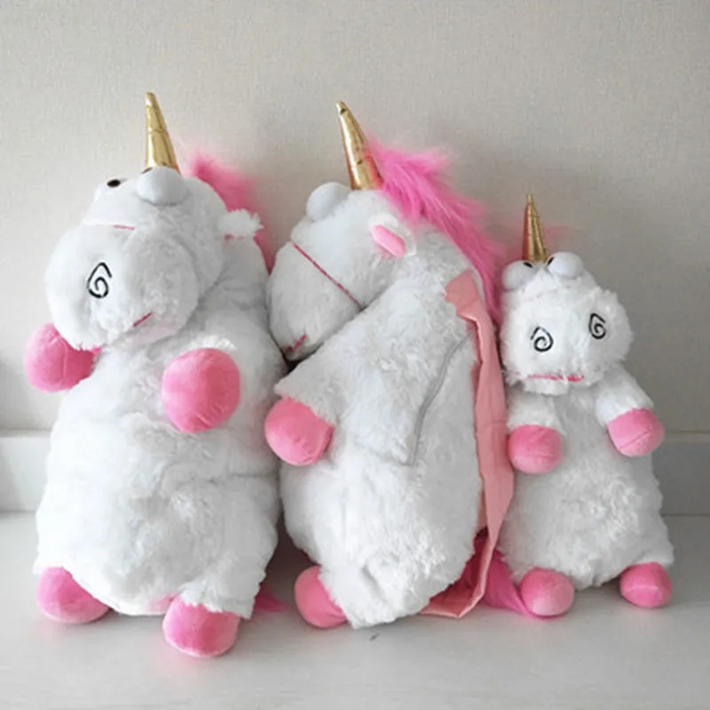 

60cm Fluffy Unicorn Plush Shoulders Bag unicorn stuffed toys Animal Soft Stuffed Plush Backpack Bag For Children Gift