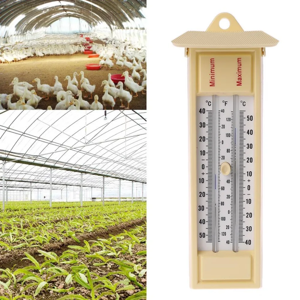 Максимальный и минимальный термометр-Крытый Открытый Сад теплицы стены монитор температуры-40 до 50 degreeC/-40 до 120degrenF