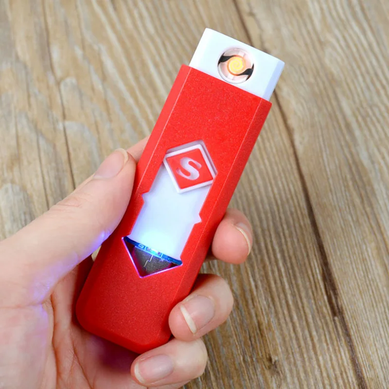 Новинка года мини удобный USB-палка Зажигалка перезаряжаемая Электронная зажигалка супер человек аксессуары для сигарет турбо плазменная зажигалка