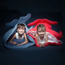 Promotion chaude Unisexe Mignon Requin de Bande Dessinée Sacs de Couchage D’hiver Enfants Sac de Sommeil Couverture Chaude Pour Bébés Grand Chaud Swaddle