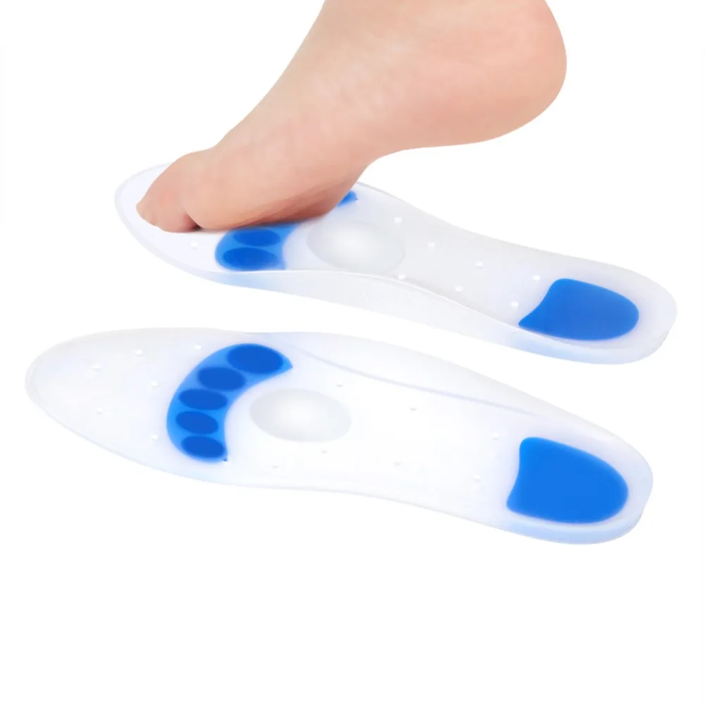 Silicone Insoles Plantar Fasciitis Shoe Inserts for Foot Massage Soft ...