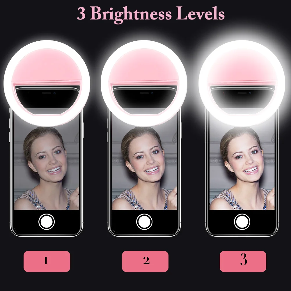 KISSCASE лампа на телефон Selfie Flash Light кольцевая светодиодный заполняющий светильник