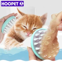 Hoopet Cómodo Pet Puppy Dog Cat Grooming Brush Cheaning de Lavado baño Cepillo Peine perro Masaje Ducha