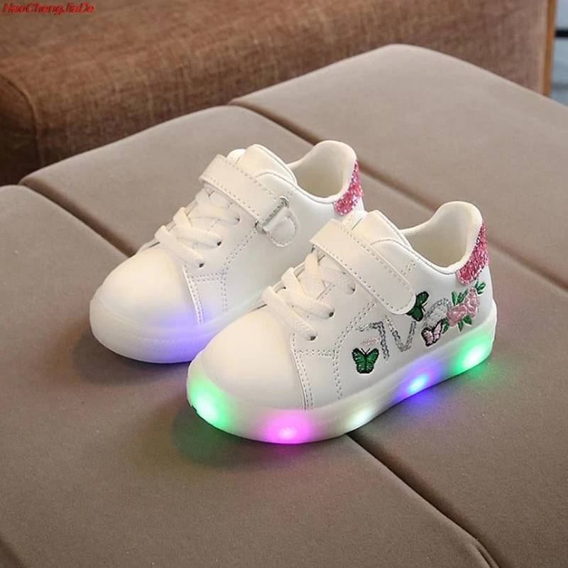 

HaoChengJiaDe girls boys tenis infantil glowing sneakers led light child casual zapatillas loafers Luminous kids sneakers shoes