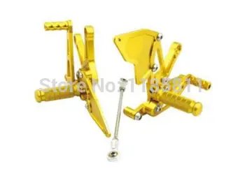 

ALLOY CNC Adjustable Rear Footrest Foot Rest Peg FootPeg Motorcycle FOR KAWASAKI ZX-6R 2009 Yamaha Custom Gold