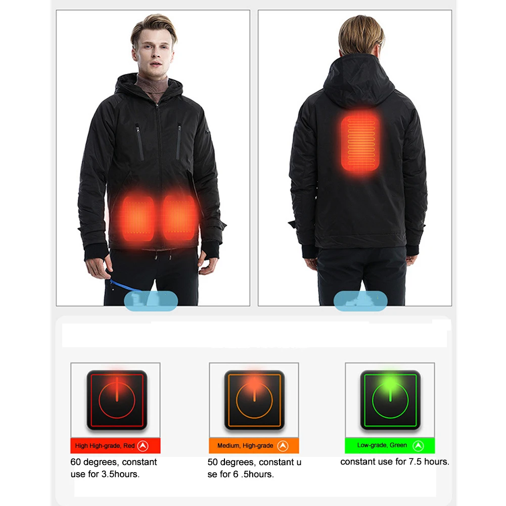 Термостатическое пальто с электрическим подогревом уличная куртка умная зарядка куртка с подогревом USB теплое пальто с подогревом одежда альпинистская