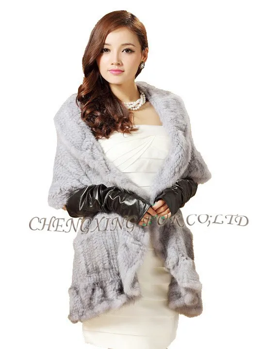 CX-B-M-15D Горячая Мода зима дамы гофрированные ручной вязки из натурального меха норки шаль