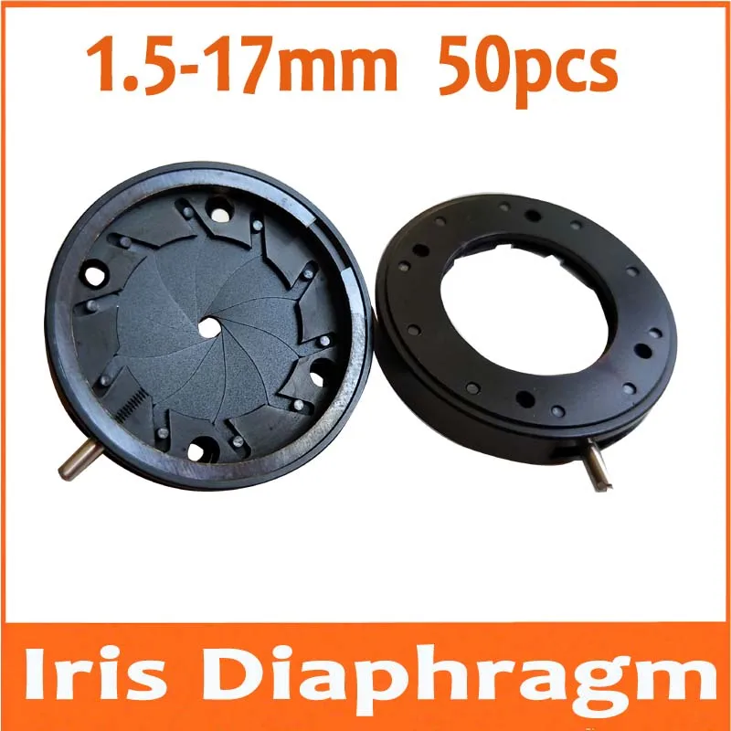 50pcs 1.5-17MM Amplifying Zoom Adjustable Iris Aperture Diaphragm Microscope Digital Camera Telescope with 10 Blades | Инструменты
