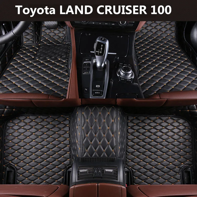 Auto Floor Mats For Toyota LAND CRUISER 100 1998-2007 Foot Carpets Car Step Mats High Quality Brand New Embroidery Leather Mats Auto Floor Mats For Toyota LAND CRUISER 100 1998-2007 Foot Carpets Car Step Mats High Quality Brand New Embroidery Leather Mats
