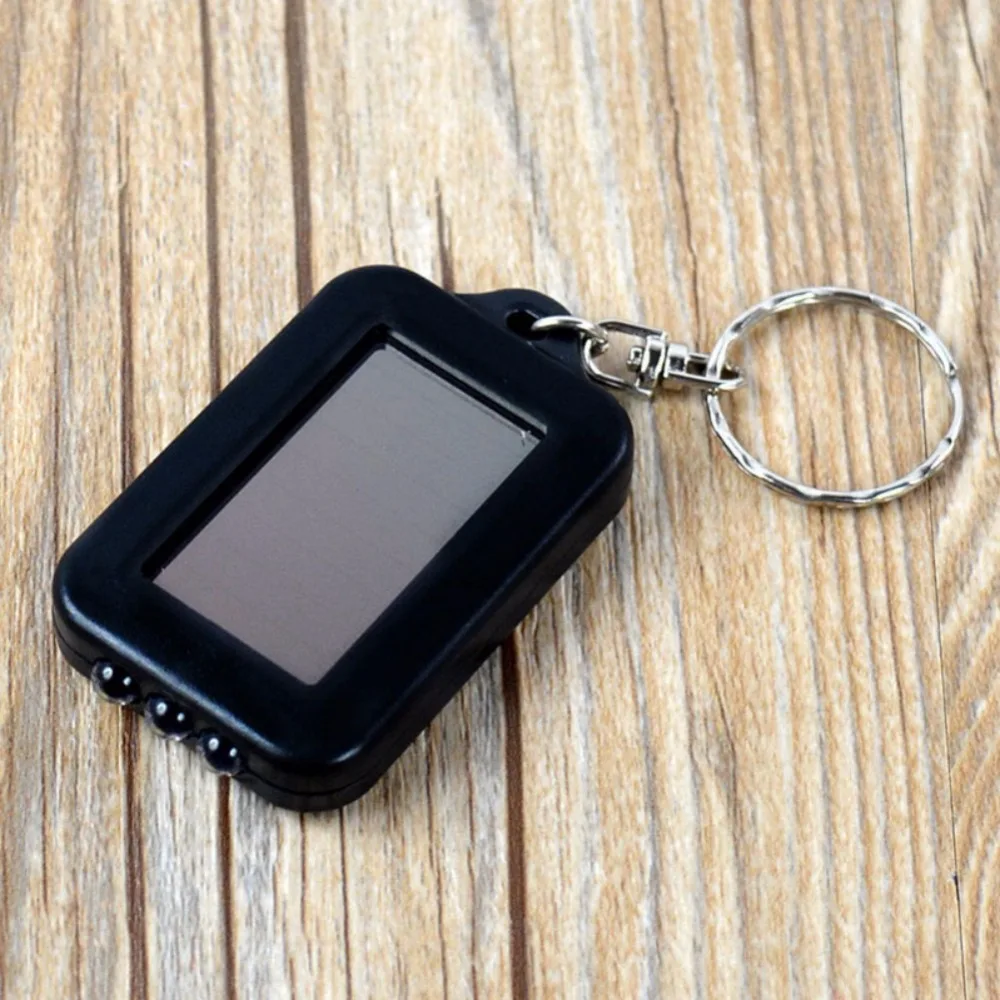

Brand New Mini Portable Solar Power 3 LED Light Keychain Keyring Torch Flashlight with Re-chargeable Built-in Battery