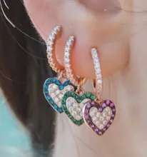 European Heart 925 Silver Earrings red blue Turquoise Geometric Dangle Earrings For Women 2019 Fashion Jewelry Accessories Gifts European Heart 925 Silver Earrings red blue Turquoise Geometric Dangle Earrings For Women 2019 Fashion Jewelry Accessories Gifts