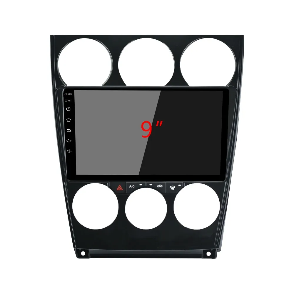 Rádio do Carro para Mazda 2004 2015 a Instalação do Painel Painel de Guarnição 9 6 Polegada Fáscia de Guarnição Remontagem Quadro Kit Surround cd Dvd Gps Quadro Moldura 6 Cheap Fáscias