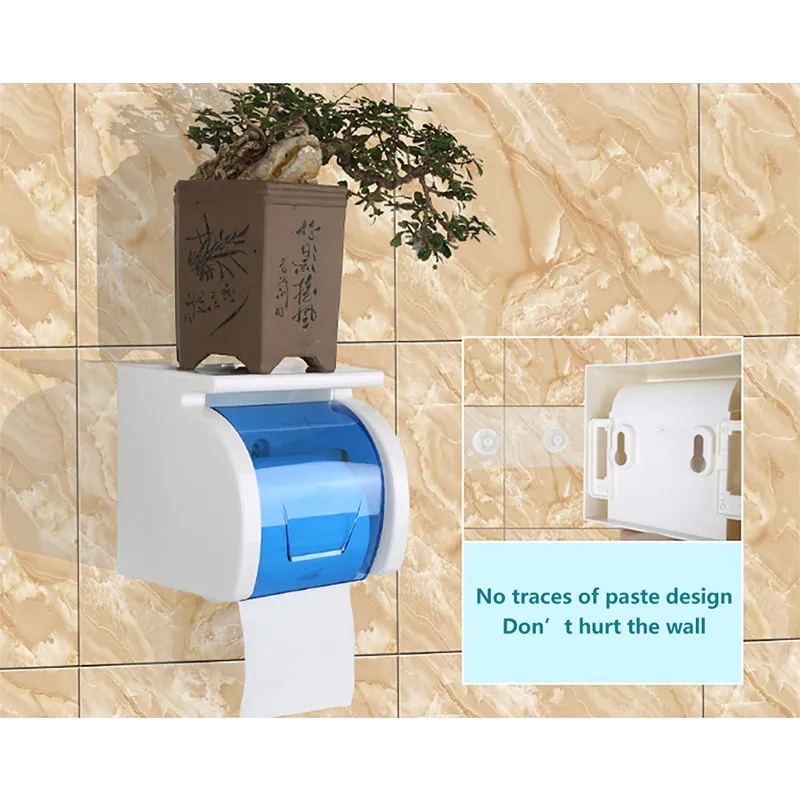 Billig Sauger Langlebige Wand Bad Toilettenpapier Tissue Papierhalter Papierhalter Zigarettenpapier Halter Box 4 Farben