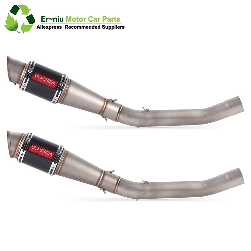 

Motorcycle Exhaust Muffler Full System Slip On Middle Link Pipe DB Killer For kawasaki Z750 Z 750