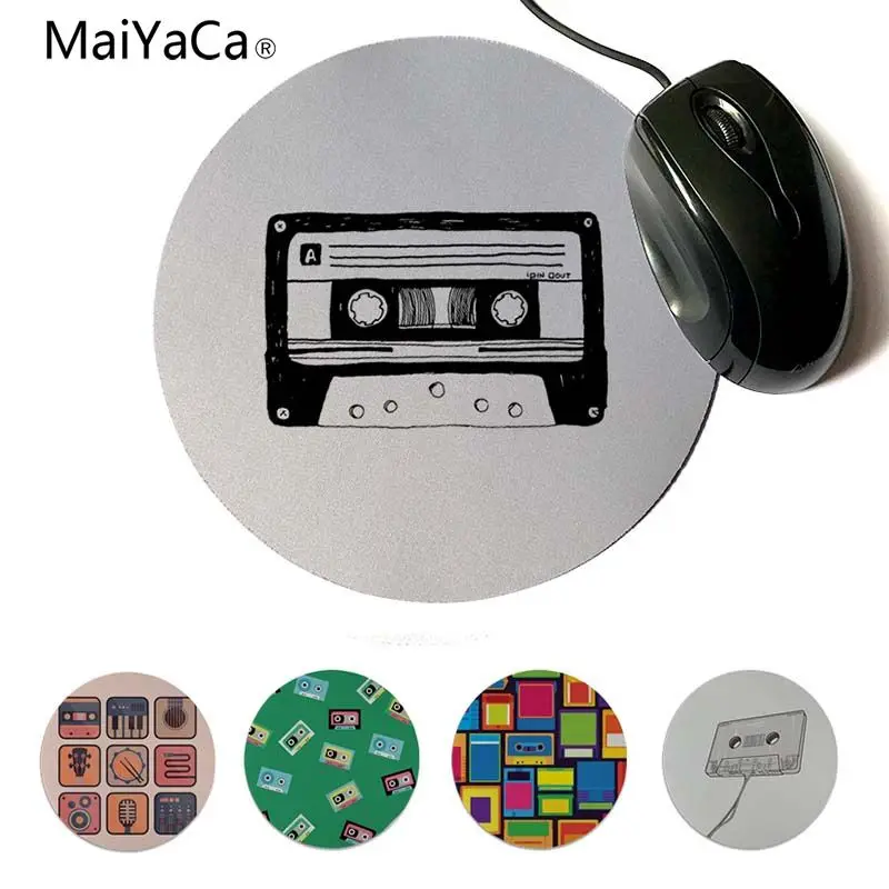 

MaiYaCa New Design cassettes Gamer Speed Mice Retail Small Rubber Mousepad Round mouse pad 22x22cm 20x20cm