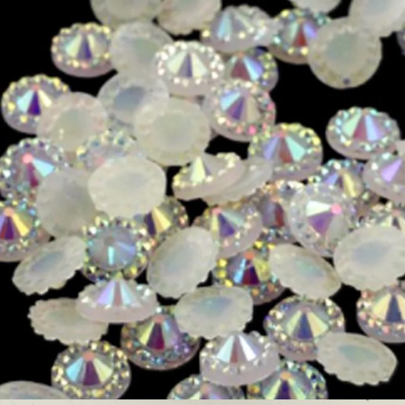 

New Mysterious 4mm 3D Glitter AB Round Shape Acrylic Rhinestones For Nail Art Decoration Phone Gems Tips MJZ0094
