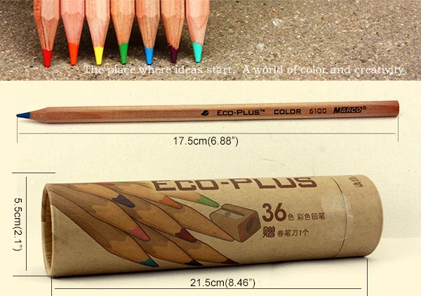 Профессиональный художник 48 цветной набор карандашей для рисования Рисование эскизов художественные принадлежности Марко 6100