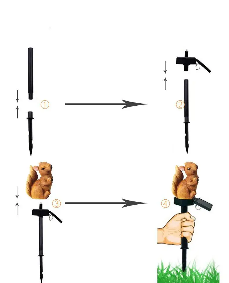 Водонепроницаемый белка светодиодный солнечный садовый светильник для газона для наружного двора подсветка для сада Украшение освещение света