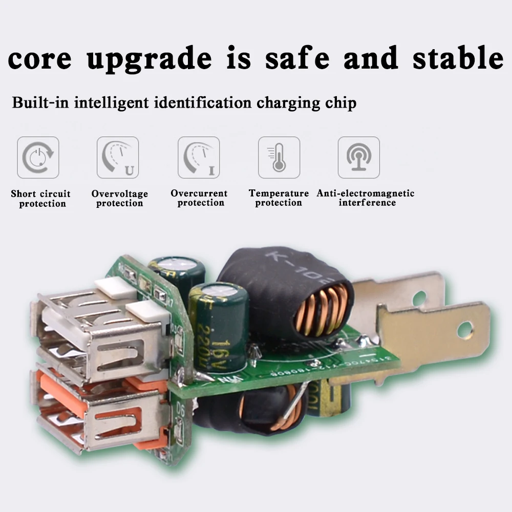 Автомобильное зарядное устройство WUPP быстрое QC 3 0 двойной USB 5 цветов алюминиевый