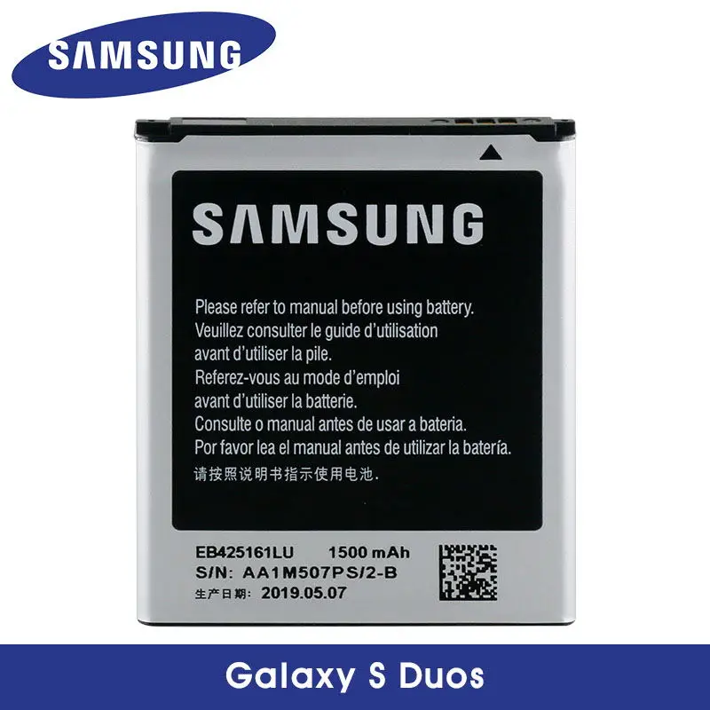 Samsung 100% Новый оригинальный сменный аккумулятор для samsung Galaxy S Duos S7562 I8160 S7560 S7580 I739 J1