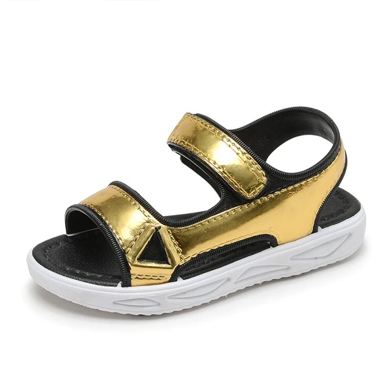 Children Sandals Shoes For Girls Glitter Leather School Shoes 2018