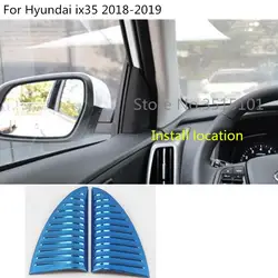 Автомобиль Нержавеющая сталь stick Колонка аудио говорить крышка окна лобовое стекло сбоку треугольники отделкой 2 шт. для hyundai IX35 2018 2019