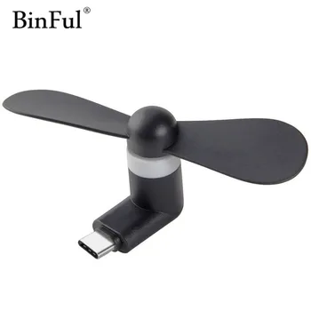 BinFul Mini Portable Mobile Phone USB Type c Fan Phone Type-c USB-C Gadget Tester Ventilador For Xiaomi 5 mi5 mi4c Huawei P9 1