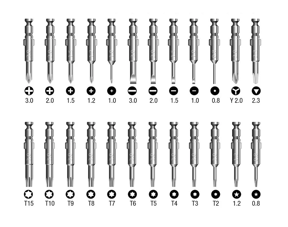 Набор прецизионных мини-отверток 25 в 1, Электронная отвертка Torx, инструменты для ремонта открывания, Набор для iPhone, камеры, часов A11