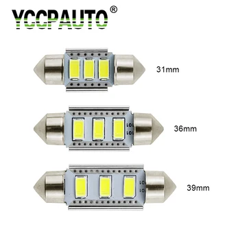 

YCCPAUTO C5W 31mm 36mm 39mm Dome Canbus Festoon LED Car Reading Bulb White License Plate Lights Luggage Lamp 1PCS White