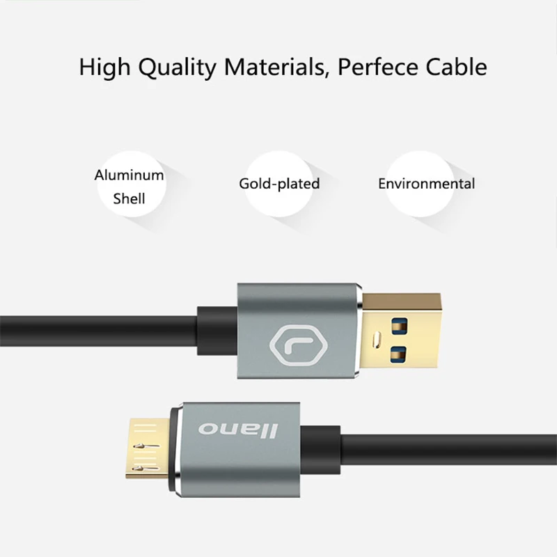 Кабель для синхронизации данных LLANO USB 3 0 Type A Micro B USB3.0 шнур внешнего жесткого диска