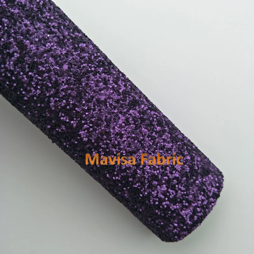 

MQ068 30X134cm MATT PURPLE Chunky Glitter Leather, Glitter Fabric for making bows shoes handbags and wallpaper Party Decoration