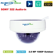 Beautiful IPC 1920*1080p Audio in Motion Detect Waterproof Bullet Indoor/Outdoor H.264 P2P ONVIF 2MP CCTV IP Camera NuMenworld