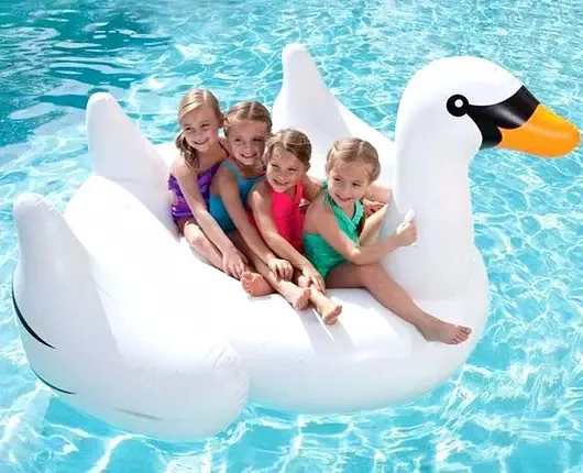 Высокое качество Фирменная Новинка Лето гигантский лебедь для взрослых 75 дюймов 1.85 м надувные ездить на бассейн игрушка поплавок Лебедь Надувные Плавание кольцо