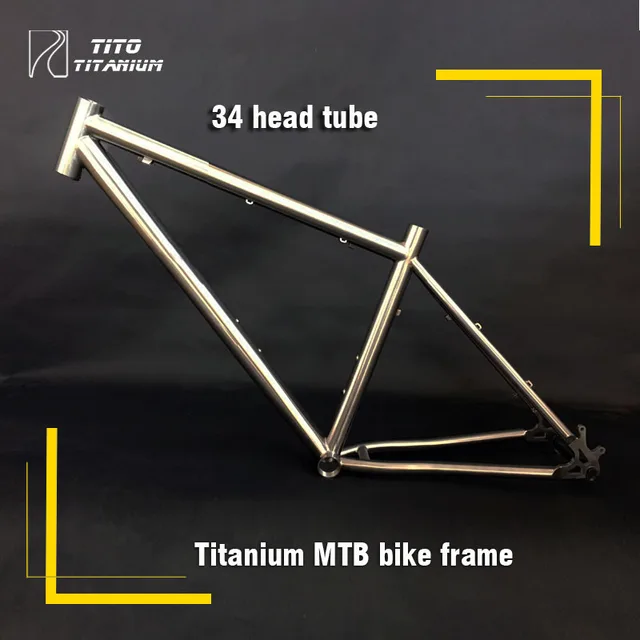 Best price at $565 Cheap FREE SHIPPING !!! TiTo titanium mountain bike MTB frame 650B 26`` 27.5`` 34 head tube bicycle