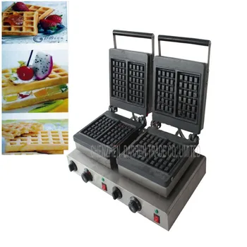 

1PC Electric double-end for waffle machine,commercial square waffle machine,waffle grill/ waffle oven/ Snack machine