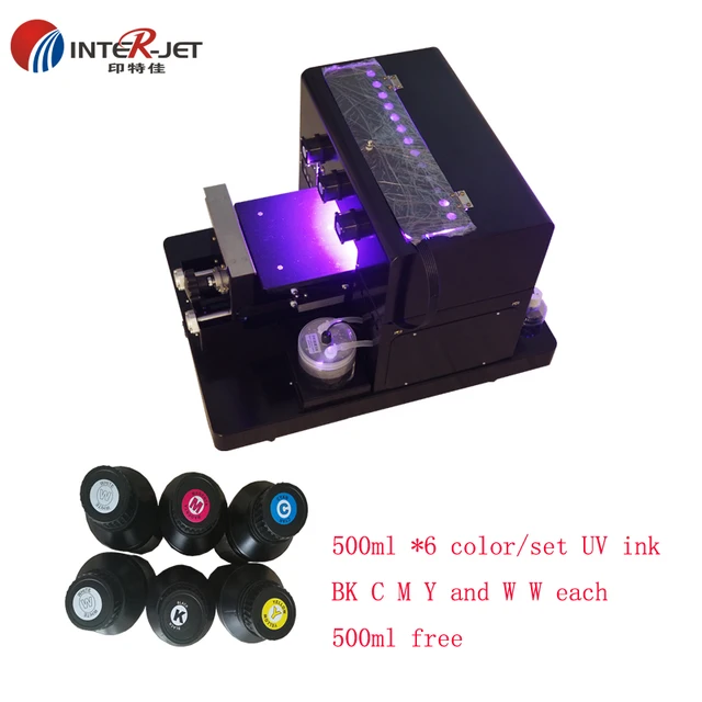 Best Offers 500ml*6color UV ink included multicolor small 110-240v UV card flatbed printer Best Offers 500ml*6color UV ink included multicolor small 110-240v UV card flatbed printer