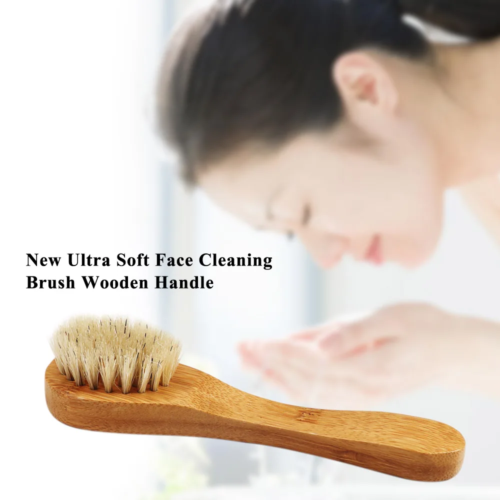 New Acne Blackhead Removal Brush Ultra Soft Face Cleaning Brush Wooden