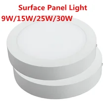 9W 15W 25W 30W Round Led Panel Light Surface Mounted leds Downlight ceiling down 85-265V lampada led lamp with LED Driver