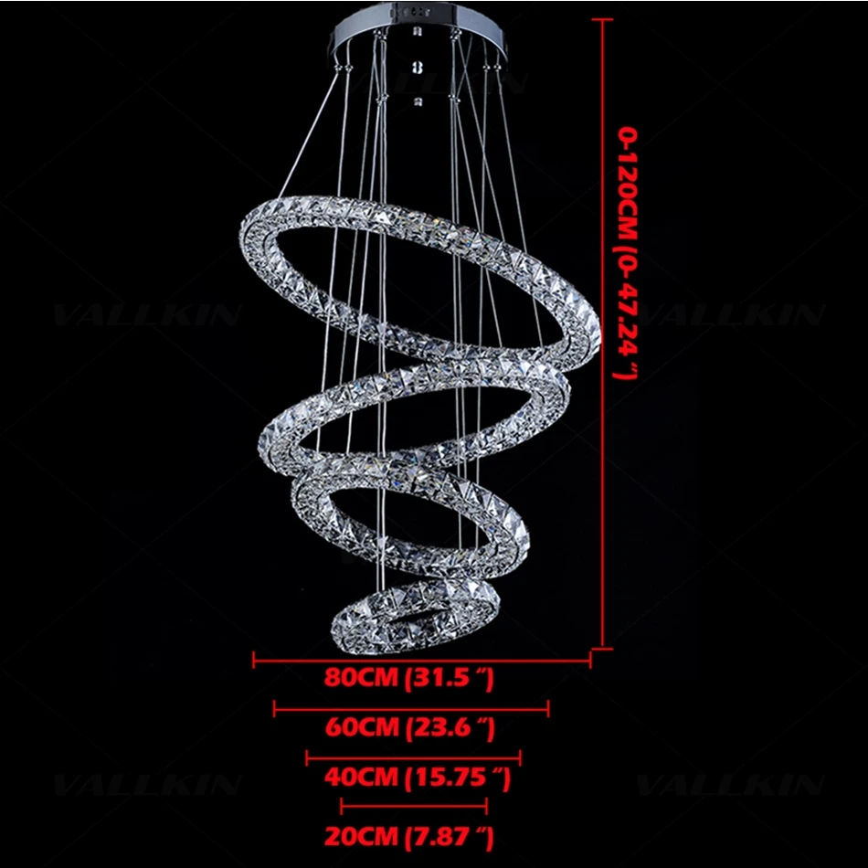 Современный хрустальный подвесной светильник с регулируемой яркостью, Подвесная лампа для столовой, Подвесная лампа с бриллиантовым кольцом, светодиодный светильник s Cristal Lustre de sala