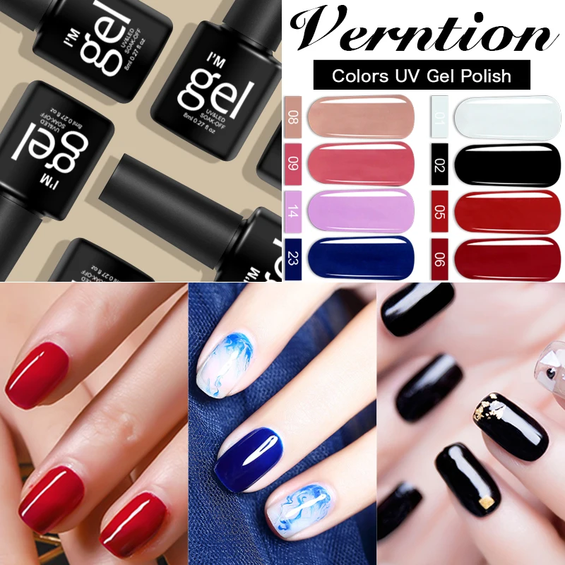Verntion Цвета гель для ногтей Vernis лак полу Дизайн ногтя маникюрные грунтовки