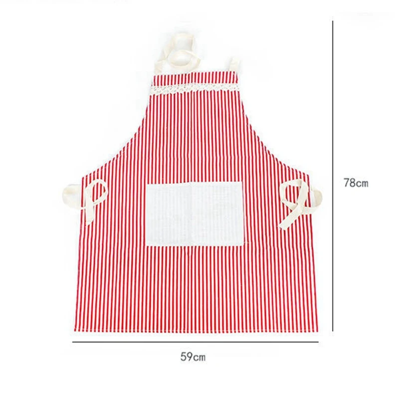 Delantales de encaje blanco para mujer rayas azules Rojas Cocina Tablier Cocina Delantal restaurante Chef Cocina vestido babero Delantales de encaje blanco para mujer rayas azules Rojas Cocina Tablier Cocina Delantal restaurante Chef Cocina vestido babero