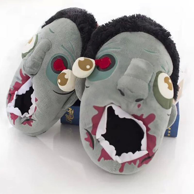 

Unisex Zombie Slippers Winter Warm Indoor Slides For Women and Men Walking Dead 3D Home Bedroom Shoes Halloween Cosplay pantufa