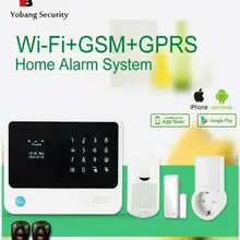 Yobangsecurity Wi-Fi сигнал Системы безопасности дома Сенсорный экран GSM Беспроводной сигнализации Системы с РФ сокет Управление бытовой техники