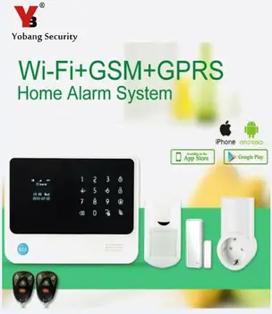 

YobangSecurity Wifi Alarm System Security Home Touch Screen GSM Wireless Alarm System With RF Socket to Control Home Appliance